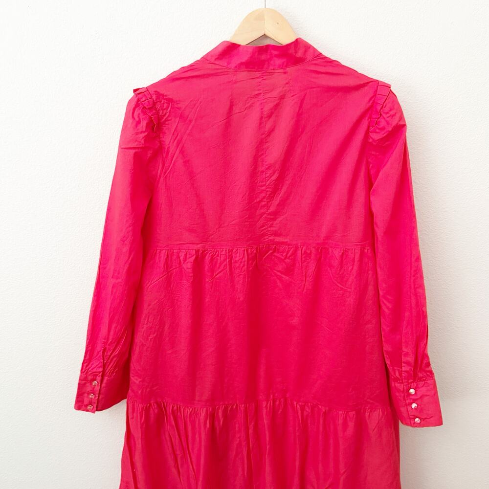 TUCKERNUCK | Poppy Bright Pink Tiered Cotton Maxi Dress Ruffle Puffed | XXL - Picture 4 of 9